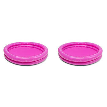 2PK Swim Essentials Children's Inflatable Swimming Pool 100cm Pink Rainbow 12m+