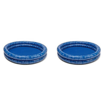 2PK Swim Essentials Children's Inflatable Swimming Pool 100cm Seashore Blue 12m+
