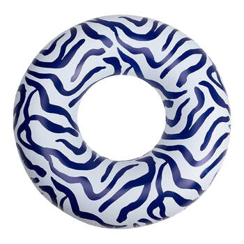 Swim Essentials Kids Inflatable Ring Floater 102cm Vibrant Stripes Black