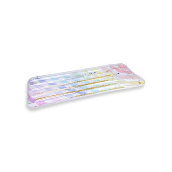 Swim Essentials Inflatable Lie On Beach Pool Floater Bed Rainbow 177cm 6y+