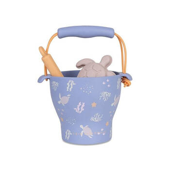 5pc Swim Essentials Beach Bucket Sandpit Outdoor Kids Toy Set Coral Bliss 18m+