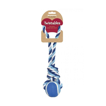 Rosewood Twistables Tennis Ball Tug Pet Toy Assorted