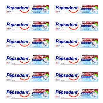 12PK Pepsodent 190g Toothpaste Fresh Cool Mint Oral Care Tube