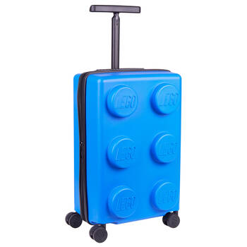 Lego Brick 2x3 Trolley Luggage Suitcase Bag Expandable 35.5x56cm - Bright Blue