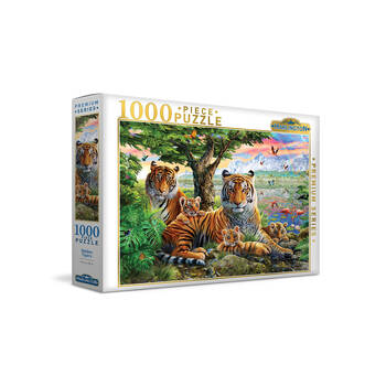 1000pc Harlington Jigsaw Puzzle Puzzle Hidden Tigers Kids 8y+