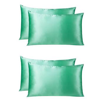 2PK Royal Comfort Mulberry Silk Pillowcase Twin Pack 51x76cm - Mint