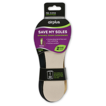 2 Pairs Airplus US Women 5-11 Save My Soles Dynamic Foam Cushioning
