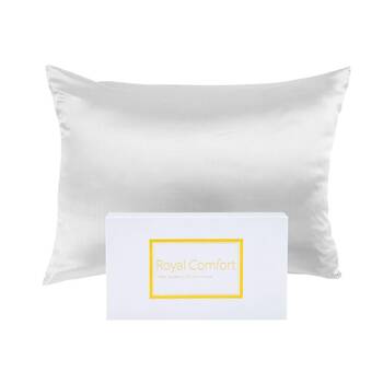 Royal Comfort Pure Silk Pillowcase Single Pack Pillow Case - White