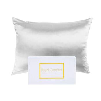 Royal Comfort Pure Silk Pillowcase Single Pack Pillow Case - Silver