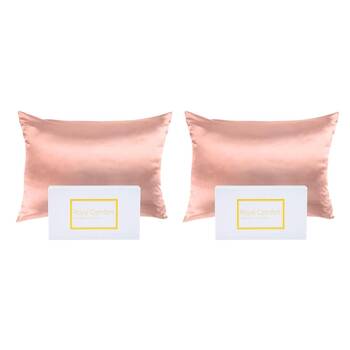 2PK Royal Comfort Pure Silk Pillowcase Single Pack Pillow Case - Blush