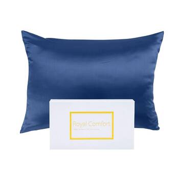 Royal Comfort Pure Silk Pillowcase Single Pack Pillow Case - Navy