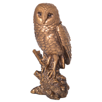 Gibson Gifts Owl On Branch Home Decor Small Bronze 15cm