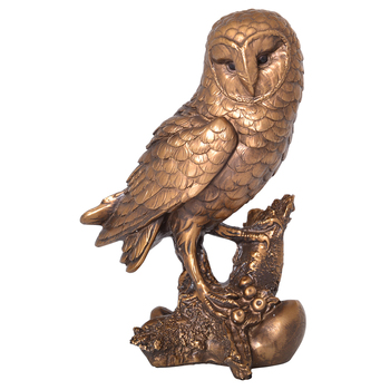 Gibson Gifts Owl On Branch Home Decor Large Bronze 18cm