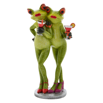 Gibson Gifts Funny Frogs Party Time Figurine Home Decor 18x9cm