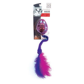 M-Pet Twiddle Mouse Cat/Kitten Pet Fun Exercise Toy - Pink