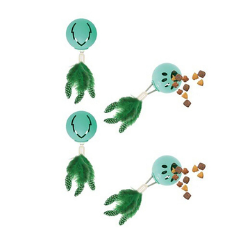 2x M-Pets 11cm Tampo Cat/Kitten Pet Toy Leaf w/ Treat Dispenser