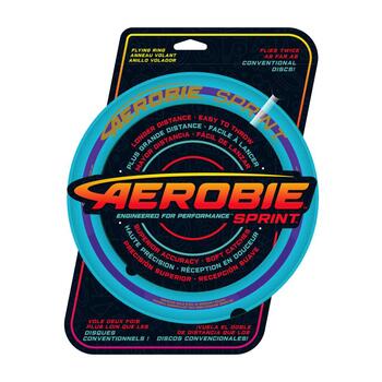 Aerobie Sprint Flying Ring Flying Disc 10" Blue 7y+ 