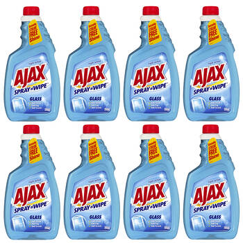 8PK Ajax Spray N Wipe Glass Cleaner Refill 500ml
