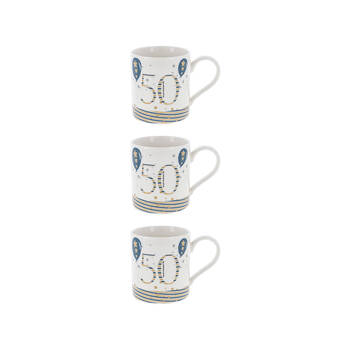 3PK Gibson Gifts Rush Birthday Mens 50th Mug R Cup w/ Handle