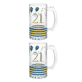 2PK Gibson Gifts Rush 21st Birthday Tankard R Beer Mug w/ Handle