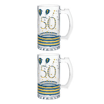 2PK Gibson Gifts Rush 50th Birthday Tankard R Beer Mug w/ Handle