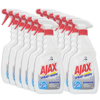 12PK Ajax 500ml Spray n' Wipe Bathroom