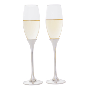 2pc Gibson Gifts Diamond Wedding Champagne Flute Set