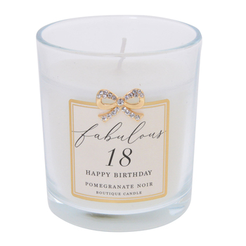 Gibson Gifts Jewelled Scented Candle Pomegranate Noir Scent - 18th Birthday