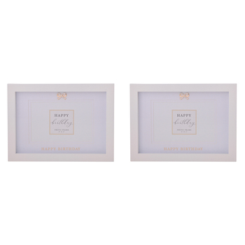 2PK Gibson Gifts Jewelled Birthday Picture/Photo Frame 6x4" Rectangle