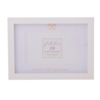 Gibson Gifts Jewelled 18th Picture/Photo Frame 6x4" Rectangle