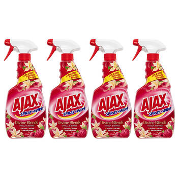 4PK Ajax Spray N Wipe 475ml Trigger Bottle - Vanilla & Berries