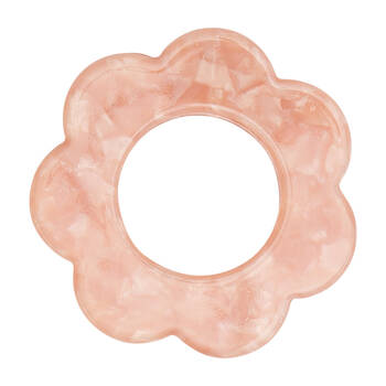 4pc Annabel Trends Napkin Rings Scallop Edge 6cm - Pink Pearl