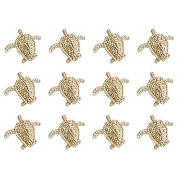 12PK Annabel Trends Napkin Ring Seaside Turtle 12x8cm - White