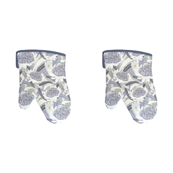 2PK Annabel Trends Cotton Single Oven Mitt 18x26cm - Waratah Blue