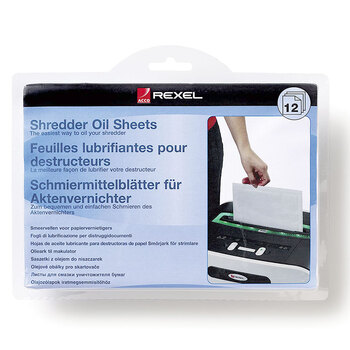12pc Rexel Shredder Oil Sheets 