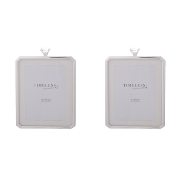 2PK Gibson Gifts Diamond Ring Home Decor 5x7" Silver Round
