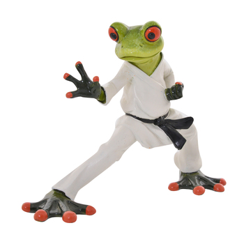 Gibson Gifts Funny Frog Karate Figurine Home Decor 18x12cm