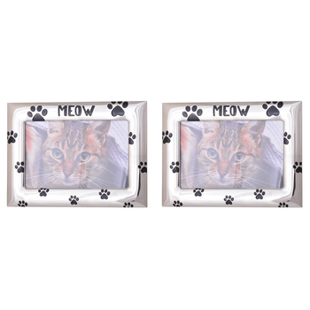 2PK Gibson Gifts Meow Frame Home/Living Room Decor 6x4cm