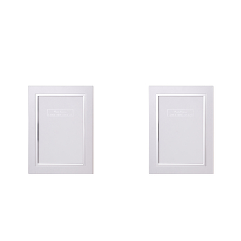 2PK Gibson Gifts Silver Trim Photo/Picture Frame 5x7" Rectangle