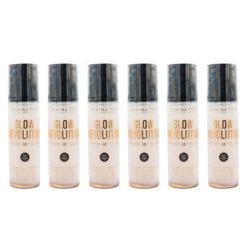 6PK Revolution Glow Prime Set Illuminating Face & Body Setting Spray 200ml