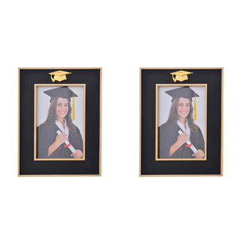 2PK Gibson Gifts Golden Graduation 5x7'' Photo Frame Rectangle