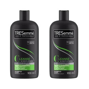 2PK Tresemme Moisturising Cleanse & Replenish Shampoo For All Hair Types 900ml