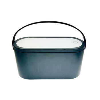 Gibson Gifts Beauty Storage Case w/ LED Mirror Black