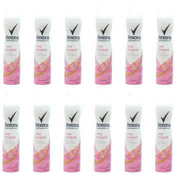 12PK Rexona Women Anti-Perspirant Underarm Deodorant Body Spray 250ml Bouquet