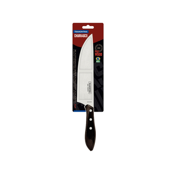 Tramontina 20cm Churrasco Brown Polywood Stainless Steel Carving Knife