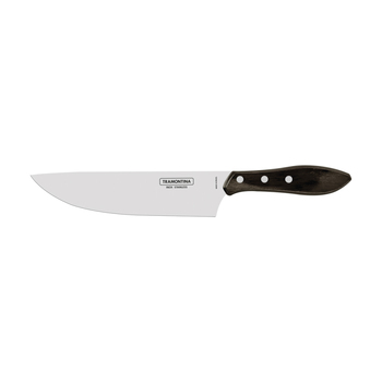 Tramontina 20cm Brown Polywood Stainless Steel Kitchen Knife