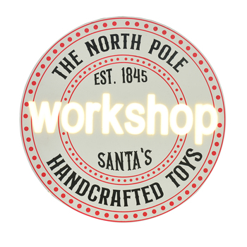 Gibson Gifts Santa's Workshop LED Wall Hanging Plaque 36x36cm