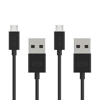 2x PureGear 3m/10ft Micro USB To USB Type-A Cable Black