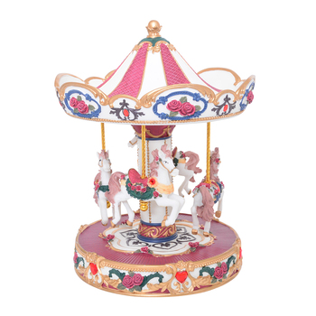 Gibson Gifts Musical Xmas Carousel Large Home Decor 23x16cm