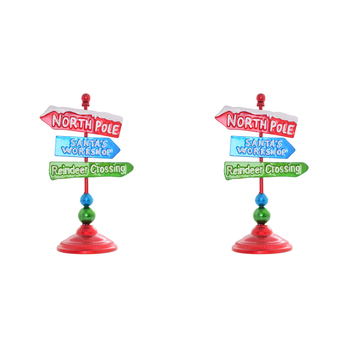 2PK Gibson Gifts Lustre Xmas 3 Arrows Sign Home Decor 40x22cm